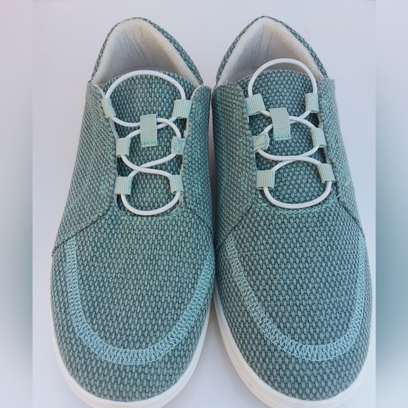 Teal Canvas Sneakers with White Soles 8.5 - Picture 3 of 6